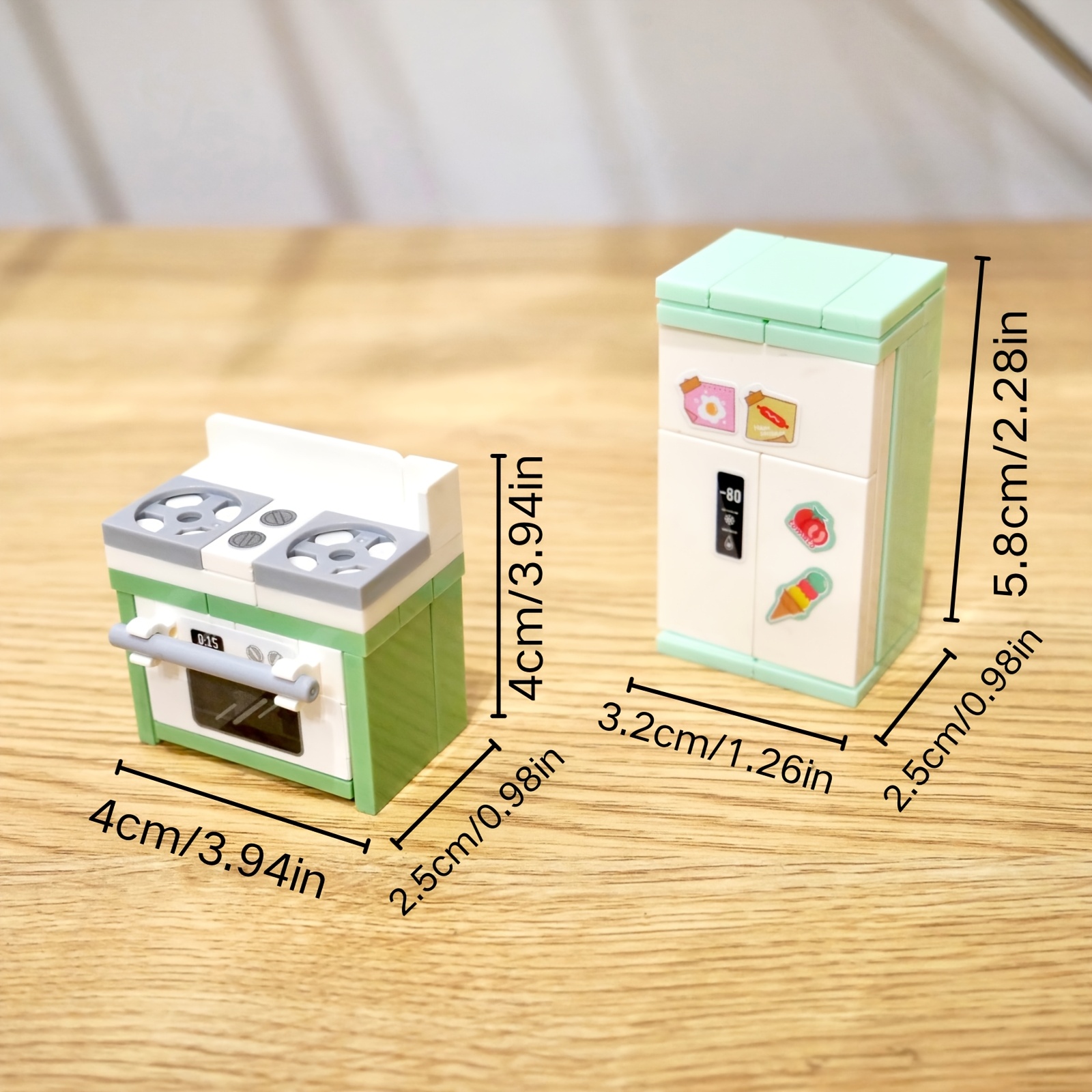 Miniature Kitchen Furniture Building Blocks Set